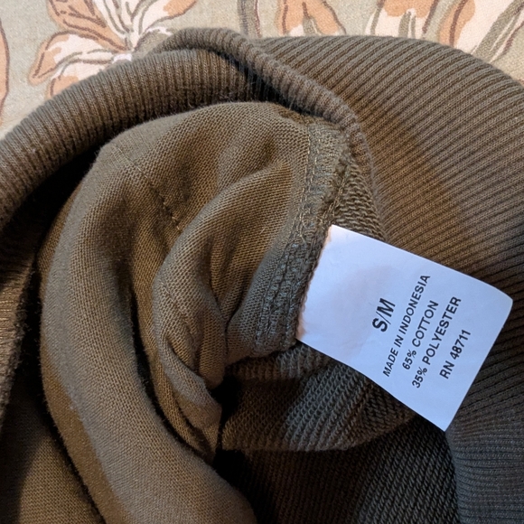 sweatshirt cardigan pockets s/m army green - Picture 5 of 7